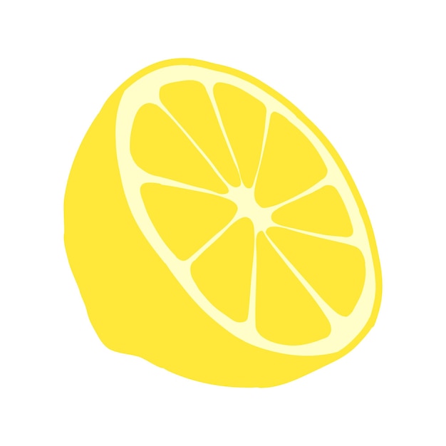 Half lemon icon vector illustration isolated on white background Citrus fruit design element