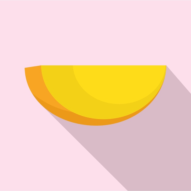 Half of mango icon Flat illustration of half of mango vector icon for web design