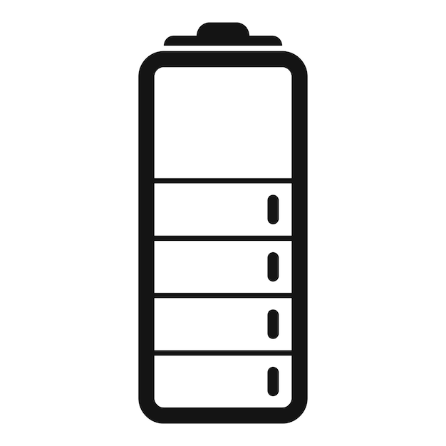 Half power battery icon simple vector Charging interface