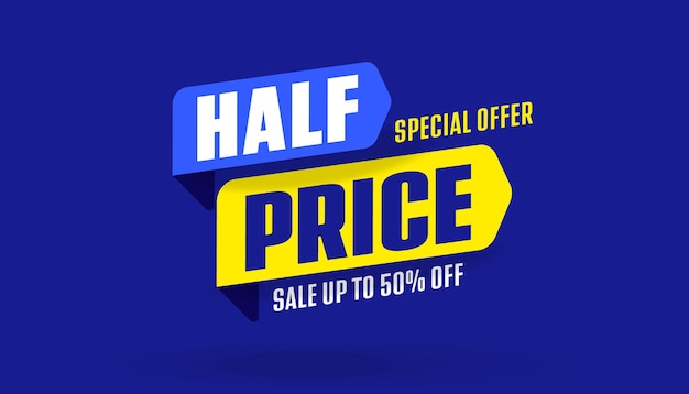 Half price special offer advertisement template