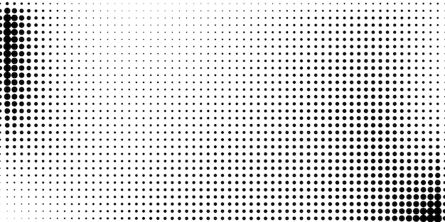 Halftone in abstract style. White and black background. 