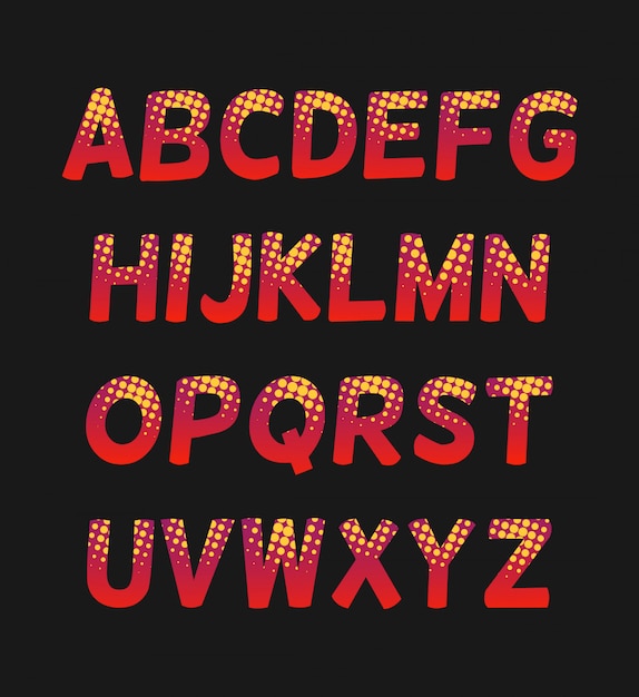 Halftone alphabet