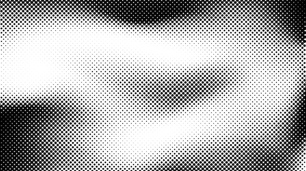 Halftone background. Grunge halftone pop art texture. White and black abstract wallpaper