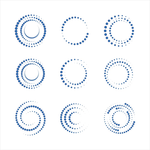 Halftone circle dots vector illustration design