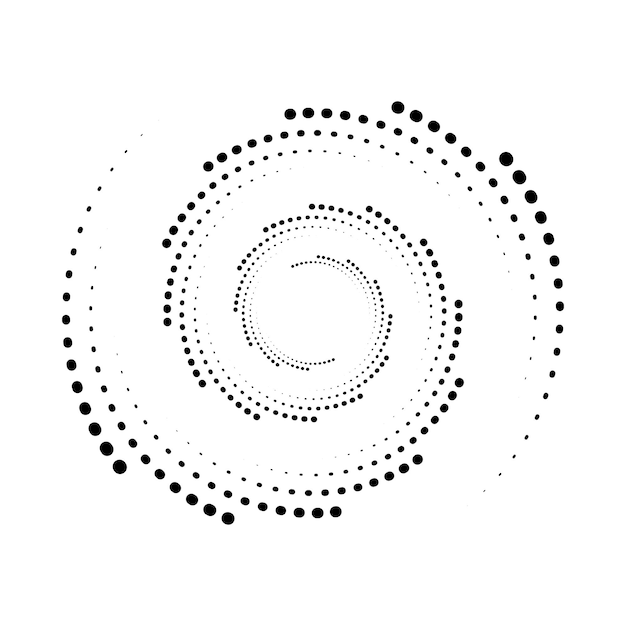 Halftone circular dotted frames