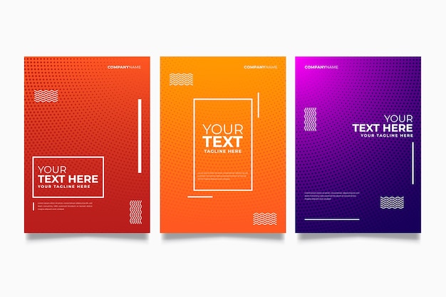 Halftone colorful cover collection