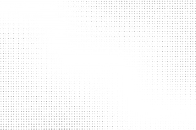 Halftone dots on white background. Gray dots halftone texture.