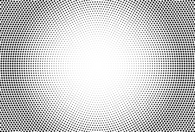 Halftone effect with black polka dots