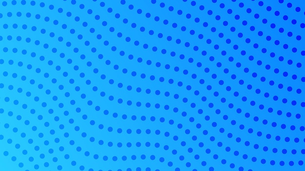 Halftone gradient background with dots. Abstract blue dotted pop art pattern in comic style. Vector illustration