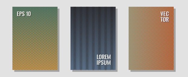 Halftone gradient texture vector cover layouts