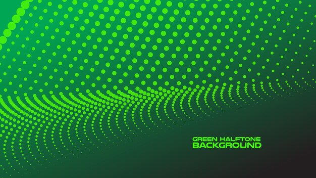 Vector halftone green background with gradient for backdrop or presentation