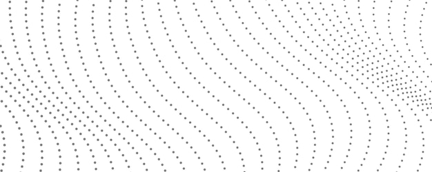 Halftone monochrome background with flowing dots