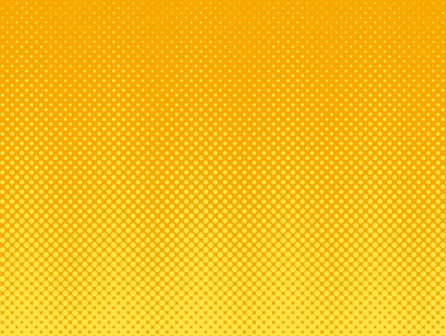 Halftone pop art background Comic yellow texture Vector illustration