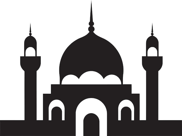 Hallowed Hallmark Iconic Mosque Emblem Mosque Majesty Emblematic Logo Vector