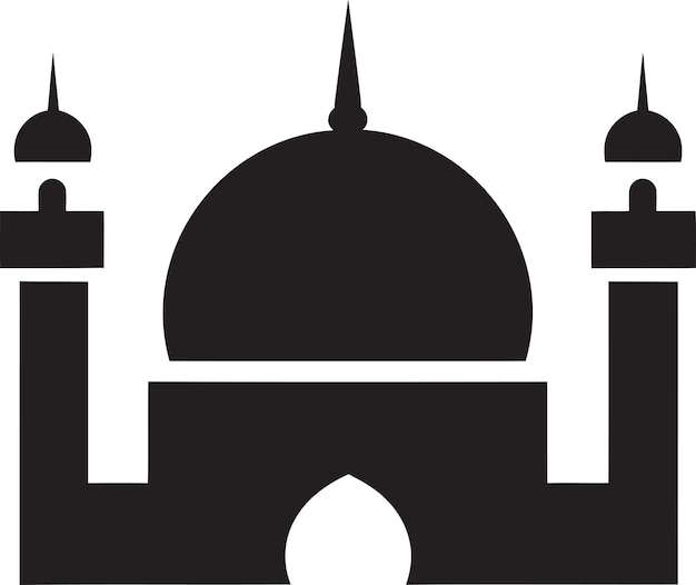 Hallowed Hallmark Iconic Mosque Emblem Mosque Majesty Emblematic Logo Vector