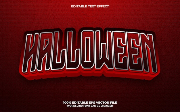 Halloween 3d editable text effect