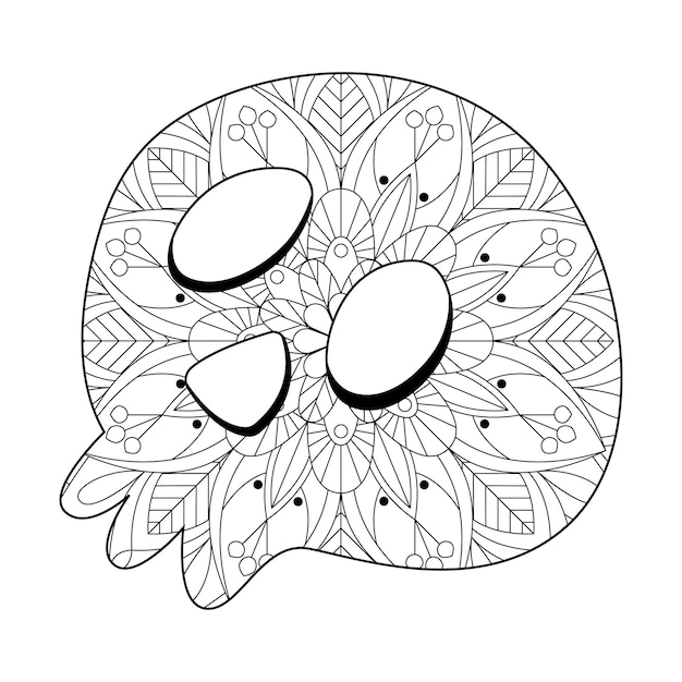 Halloween adult coloring page