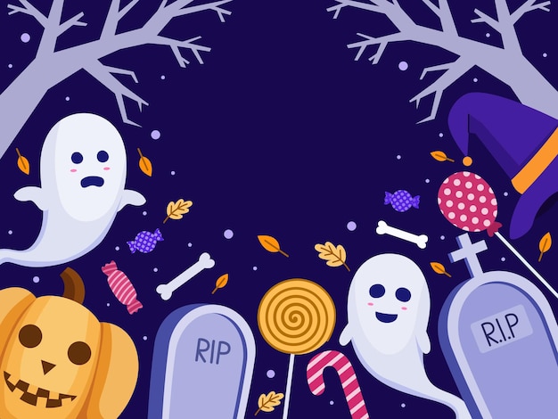 Halloween Background and Border Design