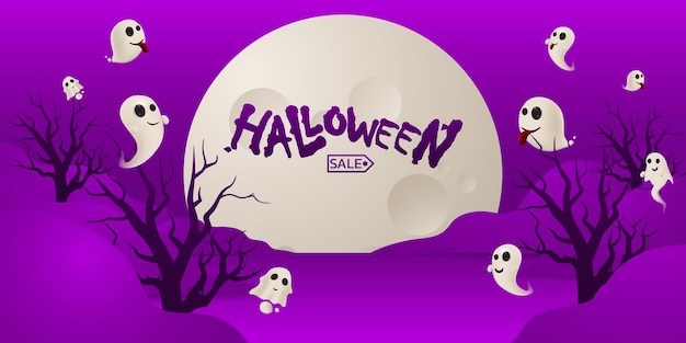 Halloween background For a party and sale on Halloween night