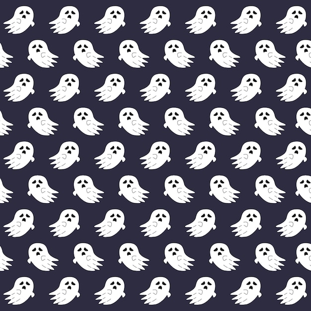 Halloween background with cute ghosts.