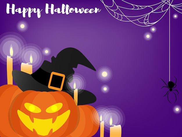 Halloween background with Happy Halloween text.