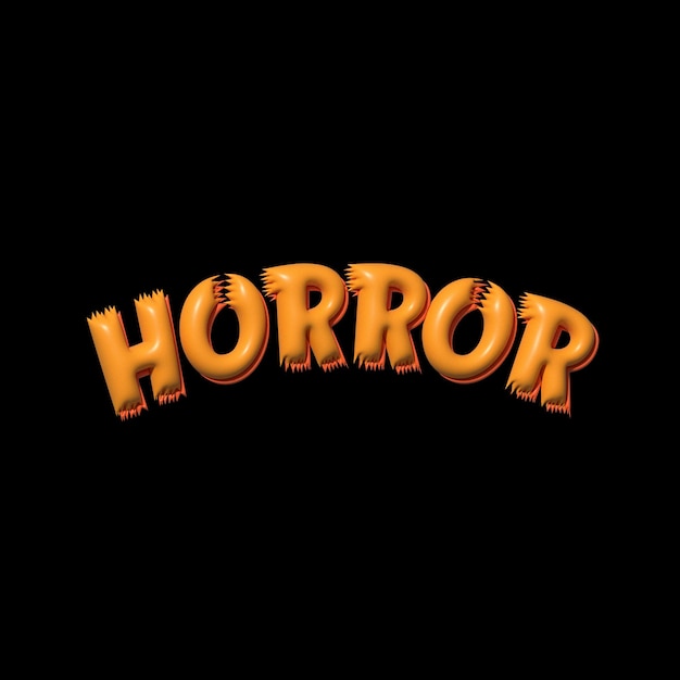 Vector a halloween background with orange letters that say horror.