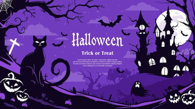 Halloween background with scary elements