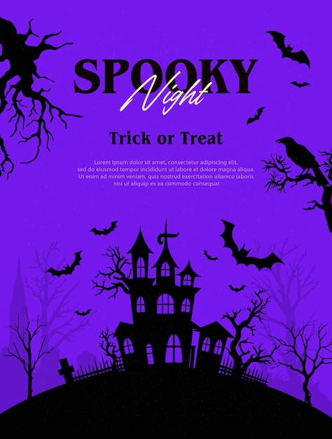 Halloween background with scary elements