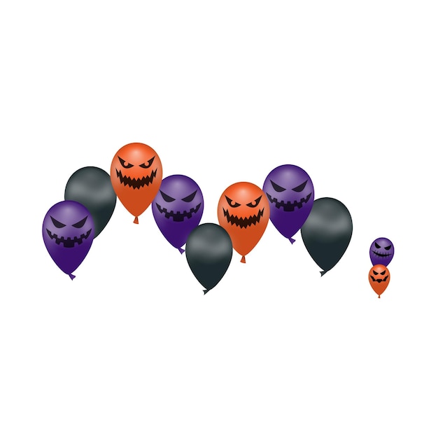 Vector halloween balloon decoration