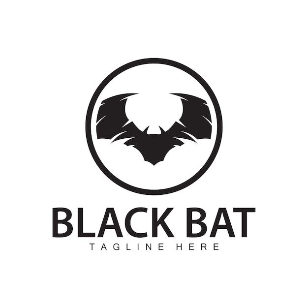 Halloween bat logo bat night animal design vector illustration template