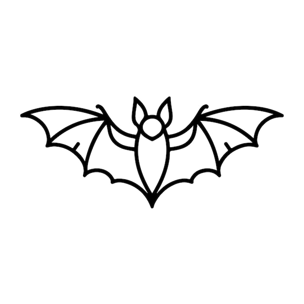 Halloween bat silhouette vector