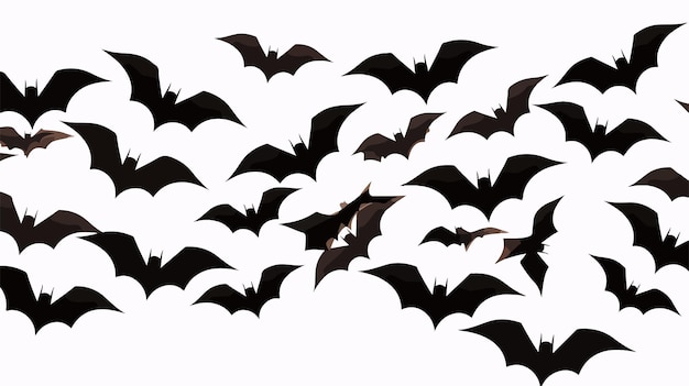 Vector halloween bats backdrop vector isolated pattern for spooky designs