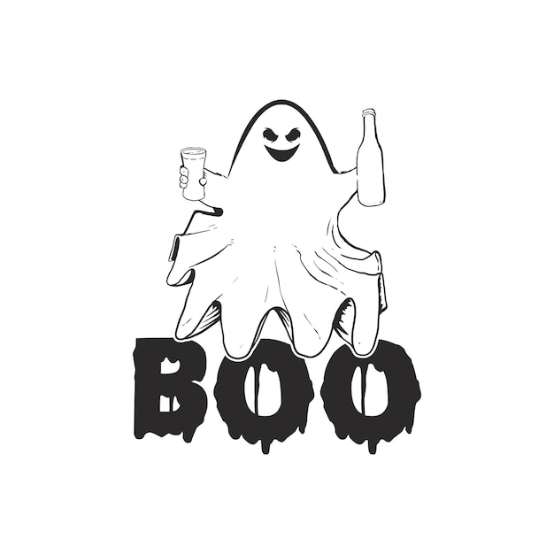 Halloween Boo logo design