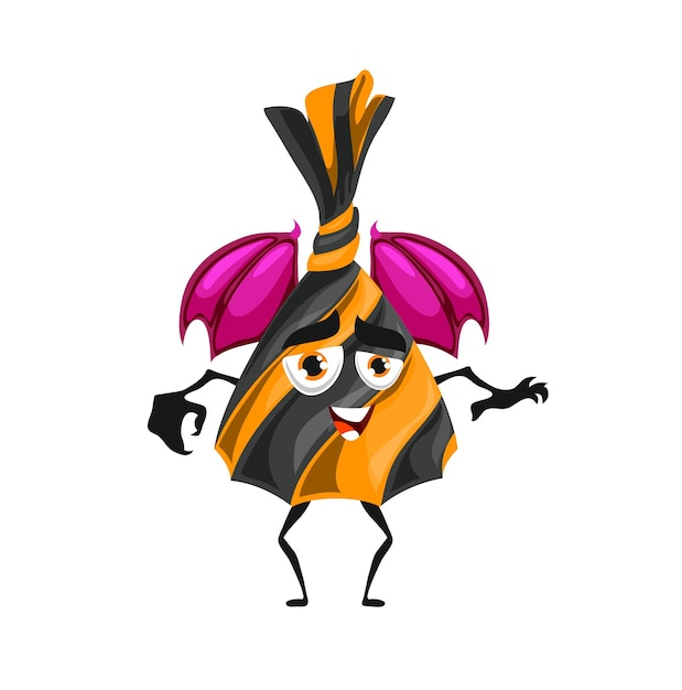 Halloween candy character with bat wings monster