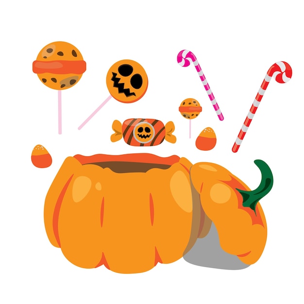 Vector halloween candy