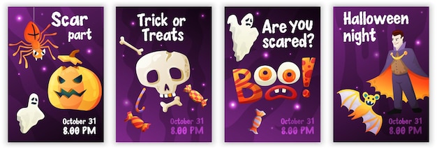 Halloween card and posters