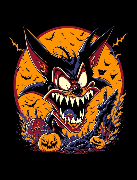 A halloween cartoon for clothing brand