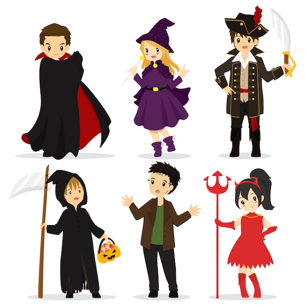 Halloween characters and items collection