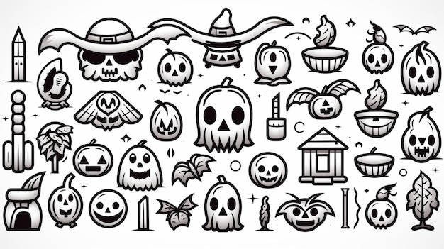 Halloween clipart vector background