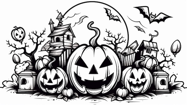 Halloween clipart vector background