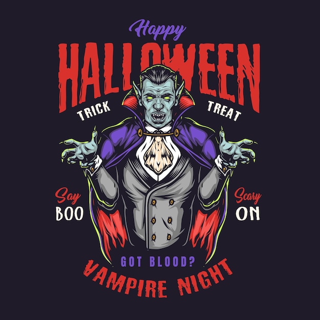 Vector halloween colorful badge