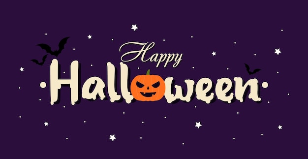 Halloween colorful bright web banner congratulation Vector