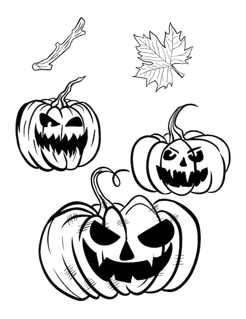 Halloween Coloring Page For Kids