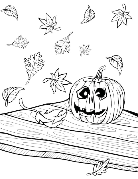 Halloween Coloring Page For Kids