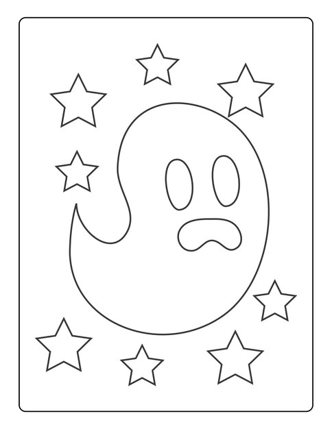 Halloween Coloring Pages for kids with Hand drawn black color pumpkin sketch illustration