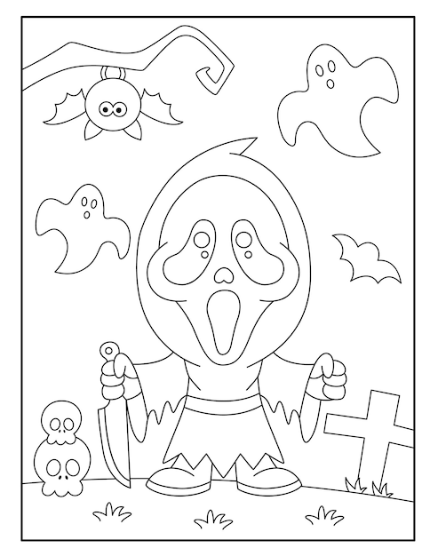 Halloween coloring pages for kids