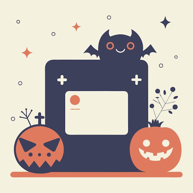 Halloween copy space social media post tamplate vector art