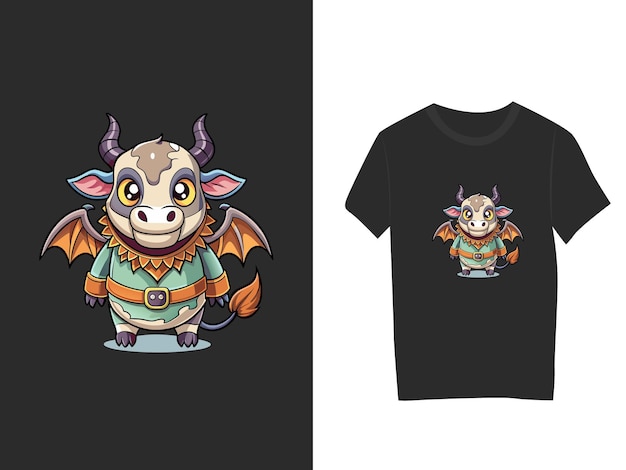 Halloween cow TShirt Vector Illustration Design