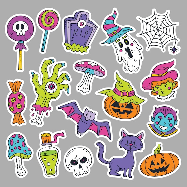 Halloween Cute Element Sticker Collection