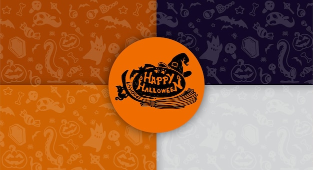 Vector halloween day greeting background used for poster template